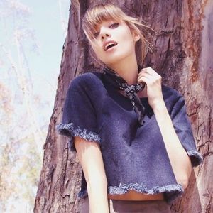 Sugar Lips crop denim top